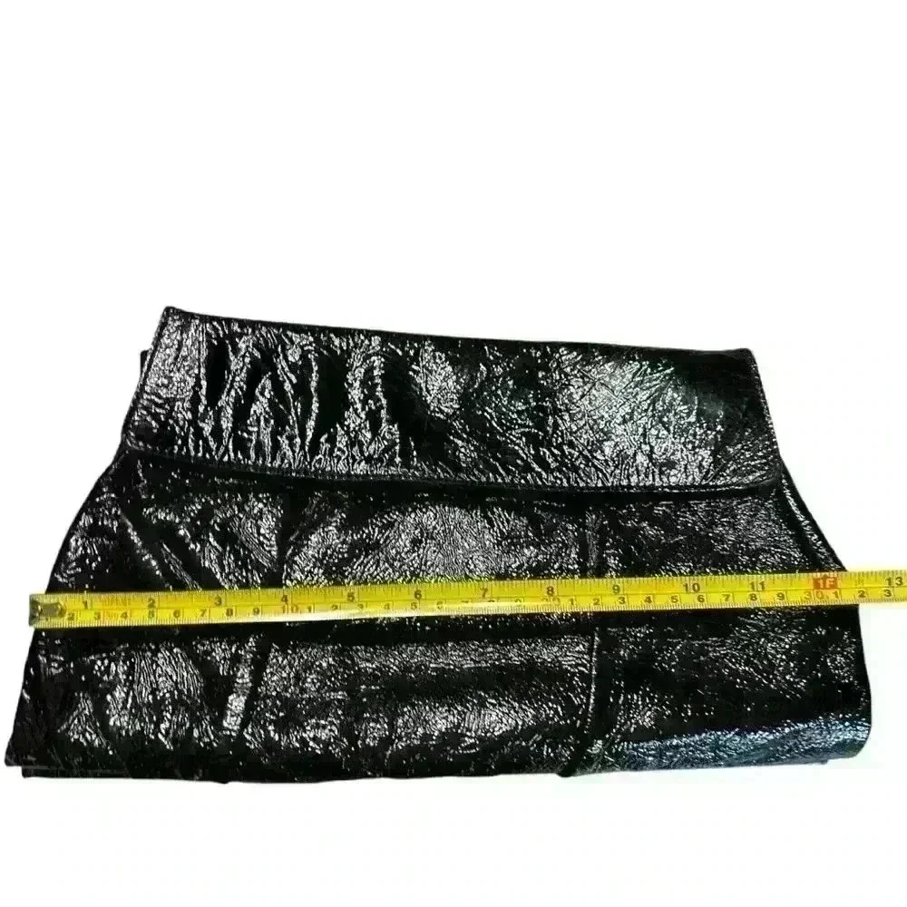 Goldenbleu black patent leather convertible purse‎